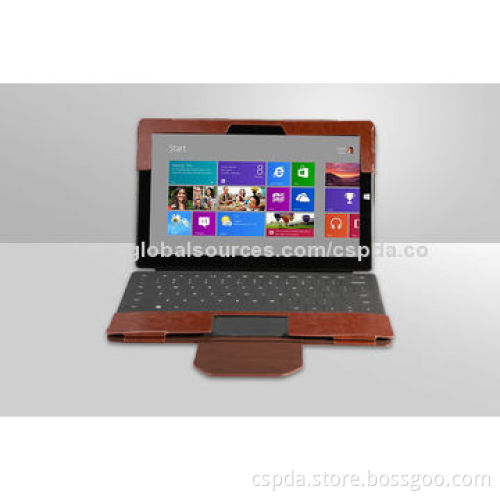 Fast Shipment Brown Book Folio Tablet PC Keyboard Case Design for Microsoft Surface Pro 3